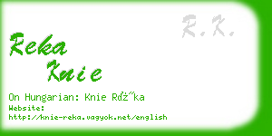 reka knie business card